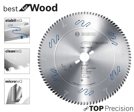 BOSCH Best for Wood körfűrészlap leszabó, gérvágó és sínes gérvágó fűrészekhez