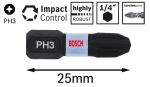 BOSCH ImpactControl Phillips csavarbit (Ph3; 25mm; 2db)