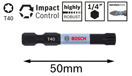 BOSCH ImpactControl Torx® csavarbit (T40; 50mm; 1db)