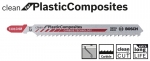BOSCH T301CHM Clean for Plastic Composites keményfémfogú szúrófűrészlap (3db)