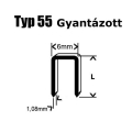 BOSCH Tűzőkapocs Typ 55 (keskenyhátú) - gyanta bevonatú