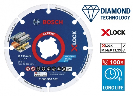 BOSCH Diamond Metal Wheel gyémánt darabolótárcsa (115mm; X-Lock)