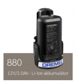 DREMEL® 880 12 V-os lítium-ion akkumulátor (880)
