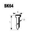 BOSCH SK64 Süllyesztett fejű csapok, 1.6 mm - rozsdamentes kivitel