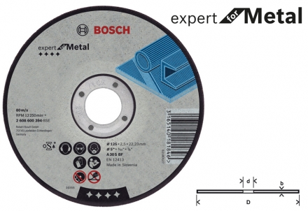 BOSCH Expert for Metal darabolótárcsa (egyenes; 1/10/25 db-os)