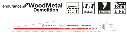 BOSCH S 1167XHM Endurance for Wood and Metal Demolition keményfémlapkás szablyafűrészlap (1db)