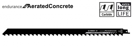 BOSCH S 2041HM Endurance for Aerated Concrete keményfémlapkás szablyafűrészlap (2db)